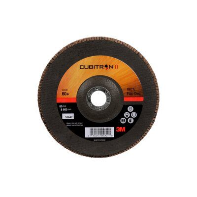 3M - 55642 Cubitron II Flap Disc 967A T27 7 Inch X 7/8 Inch 60 Plus Y-Weight Giant (7010363305)