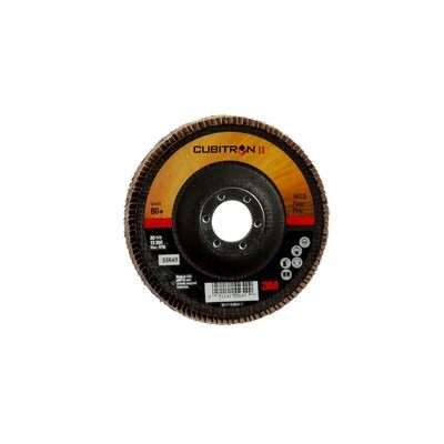 3M - 55649 Cubitron II Flap Disc 967A T29 4-1/2 Inch X 7/8 Inch 80 Plus Y-Weight Giant (7010363308)