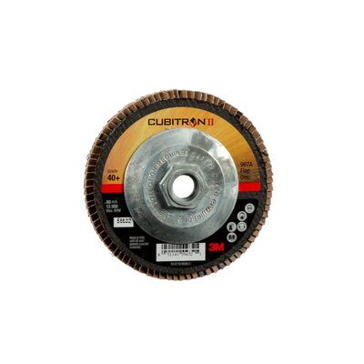 3M - 55632 Cubitron II Flap Disc 967A T27 Quick Change 4-1/2 Inch X 5/8-11 40 Plus Y-Weight Giant (7010363301)