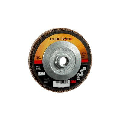 3M - 55634 Cubitron II Flap Disc 967A T27 Quick Change 4-1/2 Inch X 5/8-11 80 Plus Y-Weight Giant (7010294535)