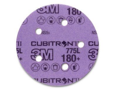 3M - 87054 Cubitron II Stikit Film Disc 775L 180 Plus 5 Inch X NH D/F 5Hl Linered With Tab Die 500Fh (7100075208)