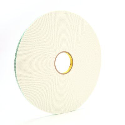 3M - 06450 Double Coated Urethane Foam Tape 4008 Off White 1/2 Inch X 36 Yard 125 Mil (7000048481)