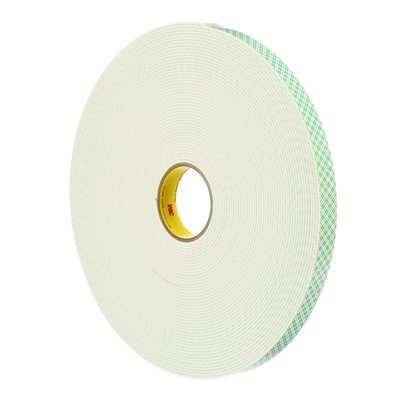 3M Double Coated Urethane Foam Tape 4016 Off-White 3/8 Inch X 36 Yard 62 Mil (7010536040)