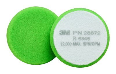 3M - 28872 Finesse-It Buffing Pad Flat Face 28872 3-1/2 Inch Green Foam (7100082543)