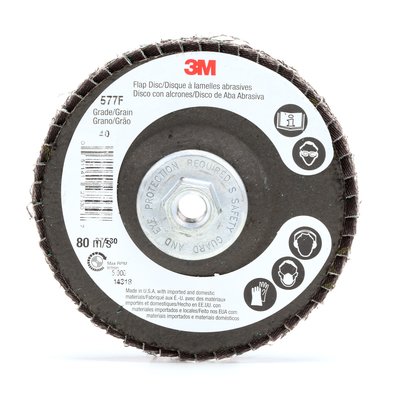 3M - 27530 Flap Disc 577F T29 Quick Change 4 Inch X 3/8-24 40 YF-Weight (7010294795)