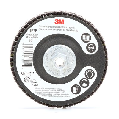 3M - 27531 Flap Disc 577F T29 Quick Change 4 Inch X 3/8-24 60 YF-Weight (7010361002)