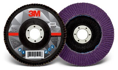 3M - 05917 Flap Disc 769F 05917 T29 5 Inch X 7/8 Inch 60 Plus YF-Weight (7100178126)