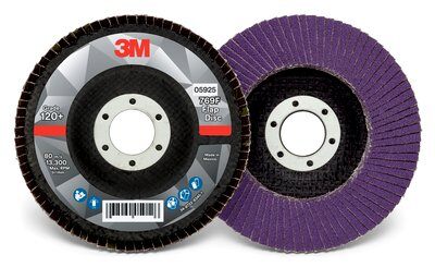 3M - 05925 Flap Disc 769F 05925 T29 4-1/2 Inch X 7/8 Inch 120 Plus YF-Weight (7100178091)