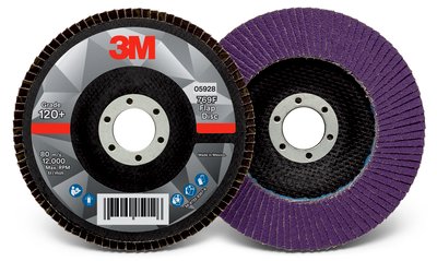 3M - 05928 Flap Disc 769F 05928 T27 5 Inch X 7/8 Inch 120 Plus FY YF-Weight (7100178088)