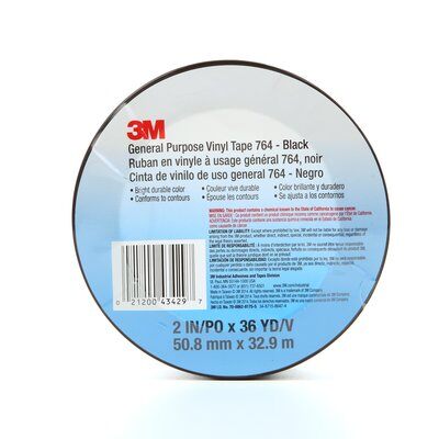 3M - 43429 General Purpose Vinyl Tape 764 Black Inch X 36 Yard 5 Mil (7000028962)