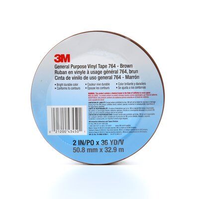 3M - 43450 General Purpose Vinyl Tape 764 Brown 2 Inch X 36 Yard 5 Mil (7000123892)