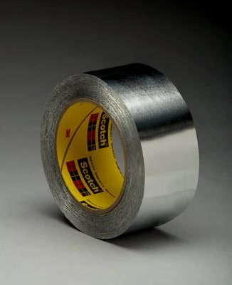 3M High Temperature Aluminum Foil Tape 433L Silver 1 Inch X 60 Yard 3.5 Mil (7100236669)