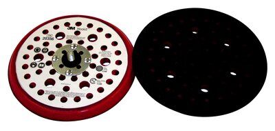 3M - 20356 Hookit Clean Sanding Low Profile Disc Pad 20356 6 Inch X 3/8 Inch X 5/16-24 External 52 Holes Red Foam (7100027464)