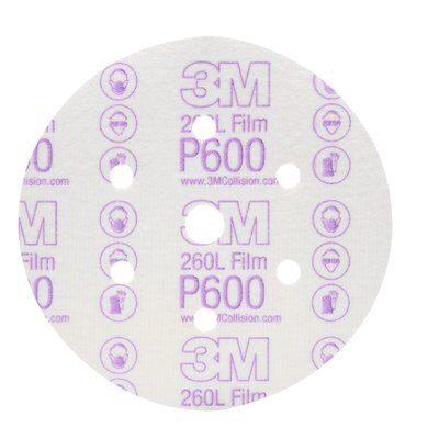 3M - 01071 Hookit Finishing Film Abrasive Disc 260L 01071 6 Inch Dust Free P600 (7000119692)