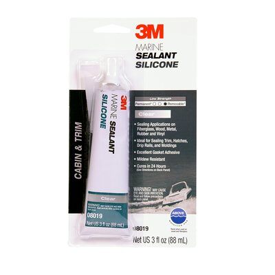 3M - 08019 Marine Grade Silicone Sealant Clear Pn08019 3 Ounce Tube (7000120480)