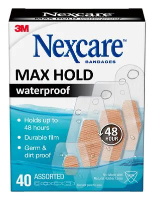 3M NeXCare Max Hold Waterproof Bandages MHW-40 Assorted (7100184050)