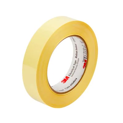 3M Polyester Film Electrical Tape 1350F-1 25M Yellow 24 Inch X 72 Yard 3-In Paper Core Log Roll (7010397214)