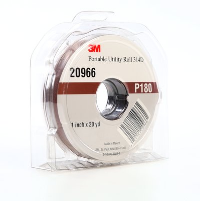 3M - 20966 Portable Utility Cloth Roll 314D 1 Inch X 20 Yard P180 J-Weight (7010326034)