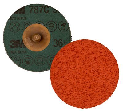 3M - 89690 Roloc Fibre Disc 787C 36 Plus TR 3 Inch Die R300V (7100100981)