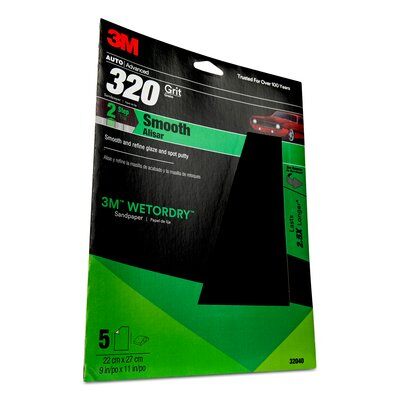 3M - 32040 Wetordry Sandpaper 32040 320 Grit 9 Inch X 11 Inch (7010364678)