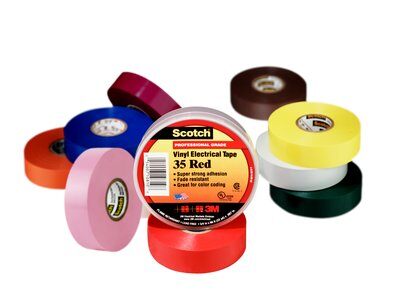 3M - 90529 Scotch Vinyl Color Coding Electrical Tape 35-1/2 Inch X 20 Foot Multi-Color (7010297490)