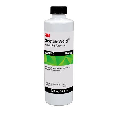 3M - 62709 Scotch-Weld Anaerobic Activator Ac649 Green 8 Fluid Ounce Bottle (7010367620)