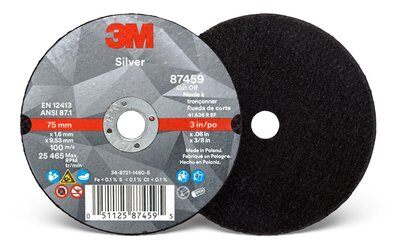 3M - 87459 Silver Cut-Off Wheel T1 3 Inch X .060 Inch X 3/8 Inch (7100139210)
