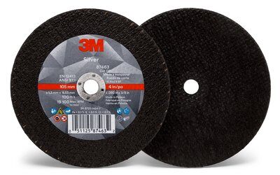 3M - 87463 Silver Cut-Off Wheel T1 4 Inch X .050 Inch X 3/8 Inch (7100139222)