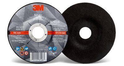 3M - 87466 Silver Cut-Off Wheel T27 4.5 Inch X .045 Inch X 7/8 Inch (7100139230)