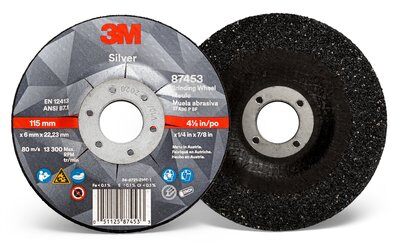 3M - 87453 Silver Depressed Center Grinding Wheel T27 4.5 Inch X 1/4 Inch X 7/8 Inch (7100141079)