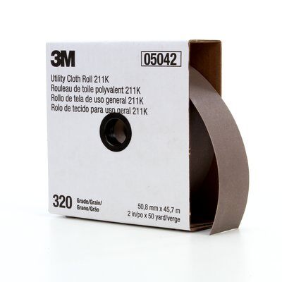 3M - 05042 Utility Cloth Roll 211K 320 J-Weight 2 Inch X 50 Yard ASO Full-Flex (7000118352)