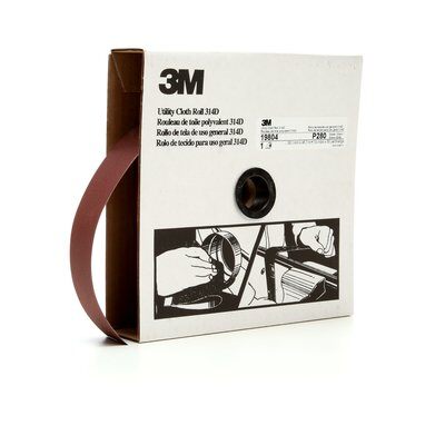 3M - 19804 Utility Cloth Roll 314D 1-1/2 Inch X 50 Yard P280 J-Weight (7000118524)