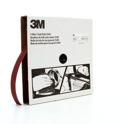 3M - 19812 Utility Cloth Roll 314D 1-1/2 Inch X 50 Yard P60 X-Weight (7000118532)