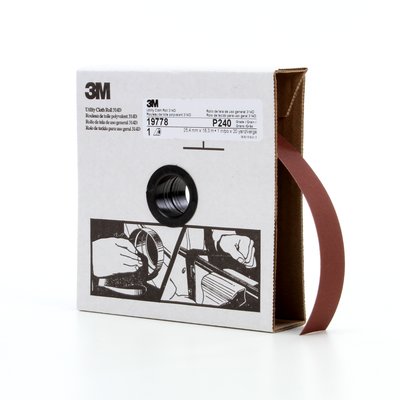 3M - 19778 Utility Cloth Roll 314D 1 Inch X 20 Yard P240 J-Weight (7000118500)