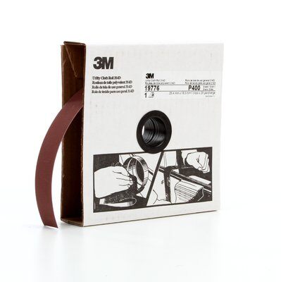 3M - 19776 Utility Cloth Roll 314D 1 Inch X 20 Yard P400 J-Weight (7000118498)