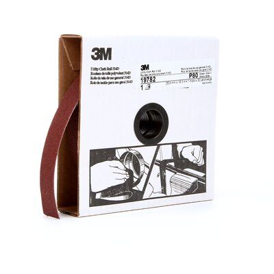 3M - 19782 Utility Cloth Roll 314D 1 Inch X 20 Yard P80 J-Weight (7000118504)