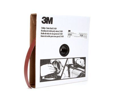 3M - 19787 Utility Cloth Roll 314D 1 Inch X 50 Yard P220 J-Weight (7000118509)