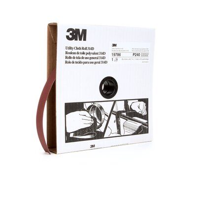 3M - 19786 Utility Cloth Roll 314D 1 Inch X 50 Yard P240 J-Weight (7000118508)