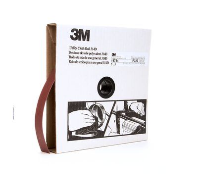3M - 19784 Utility Cloth Roll 314D 1 Inch X 50 Yard P320 J-Weight (7000118506)