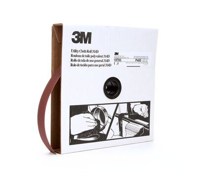 3M - 19783 Utility Cloth Roll 314D 1 Inch X 50 Yard P400 J-Weight (7000118505)