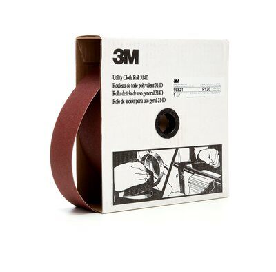 3M - 19821 Utility Cloth Roll 314D 2 Inch X 50 Yard P120 J-Weight (7000118541)