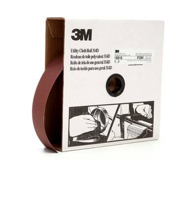 3M - 19816 Utility Cloth Roll 314D 2 Inch X 50 Yard P280 J-Weight (7000118536)