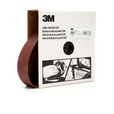 3M - 19815 Utility Cloth Roll 314D 2 Inch X 50 Yard P320 J-Weight (7000118535)