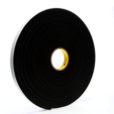 3M - 03320 Vinyl Foam Tape 4504 Black 1 Inch X 18 Yard 250 Mil (7000047499)