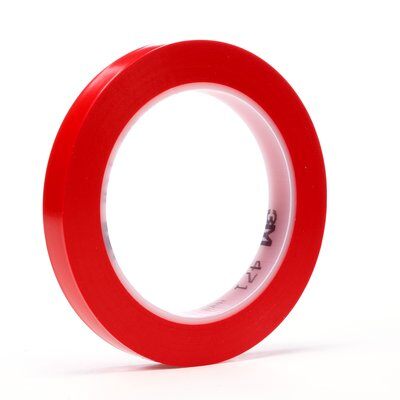 3M - 07207 Vinyl Tape 471 Red 1/2 Inch X 36 Yard 5.2 Mil Individually Wrapped (7100044933)