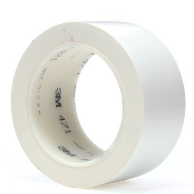 3M - 04311 Vinyl Tape 471 White Inch X 36 Yard 5.2 Mil (7000028853)