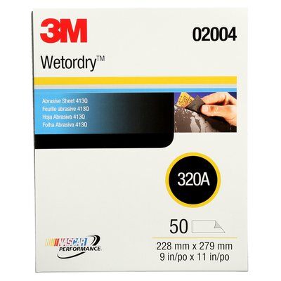 3M - 02004 Wetordry Abrasive Sheet 413Q 02004 320 9 Inch X 11 Inch (7000148222)