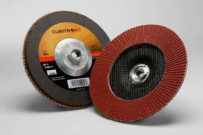 3M - 55608 Cubitron II Flap Disc 967A T27 Quick Change 7 Inch X 5/8-11 40 Plus Y-Weight (7010363290)