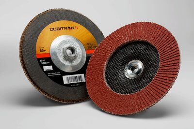 3M - 55610 Cubitron II Flap Disc 967A T27 Quick Change 7 Inch X 5/8-11 80 Plus Y-Weight (7100055948)