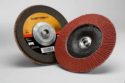 3M - 55628 Cubitron II Flap Disc 967A T29 Quick Change 7 Inch X 5/8-11 80 Plus Y-Weight (7010363299)